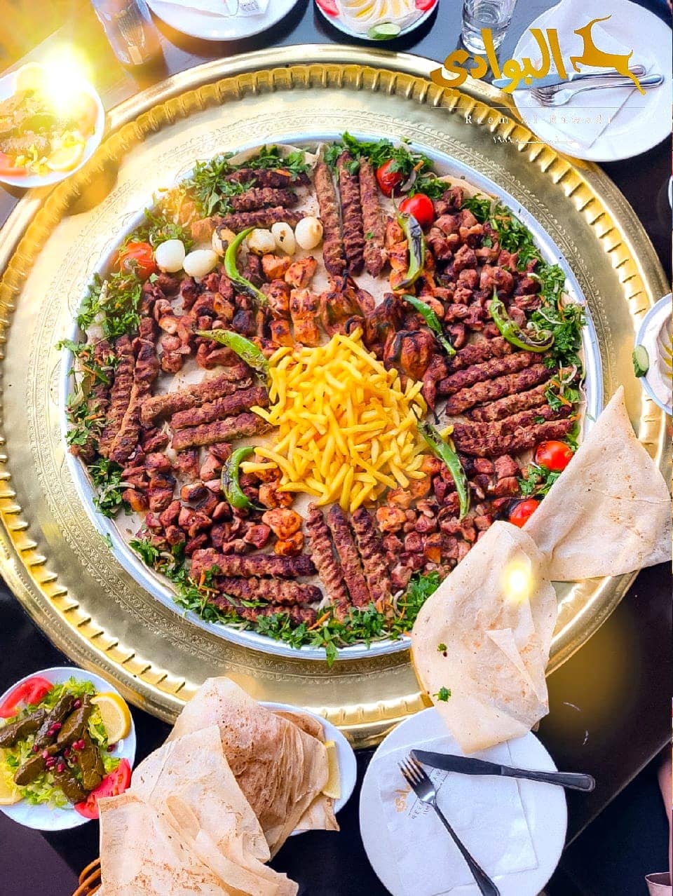 صينية مشاوي مشكلة كبيرة مع البطاطا