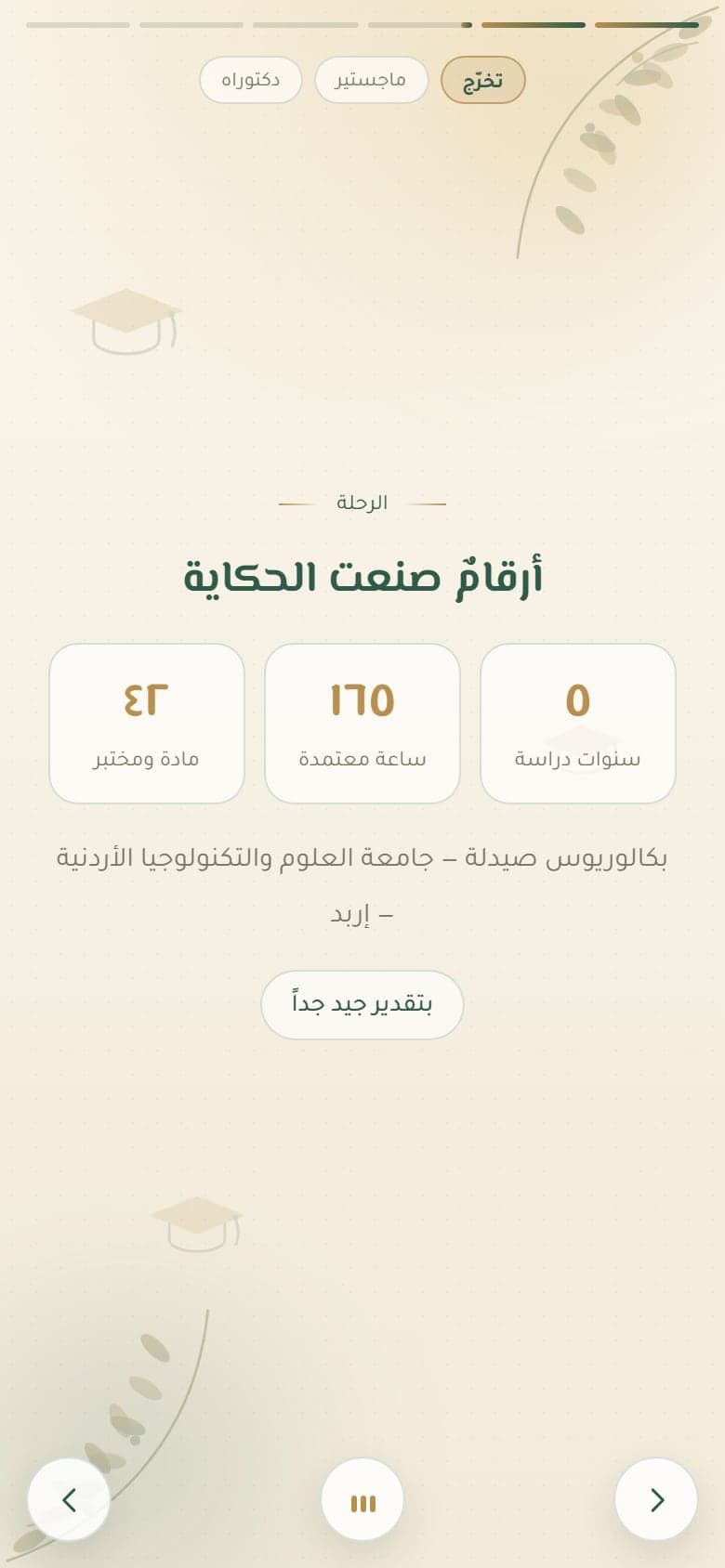 فصول — قالب لقطات للتخرّج والمناقشات (حيّ) — لقطة 1
